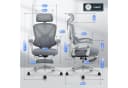FLEXISPOT Drehstuhl Ergonomischer Bürostuhl mit X-Design 135° Rückenlehne 3D-Kopfstütze Bild 4