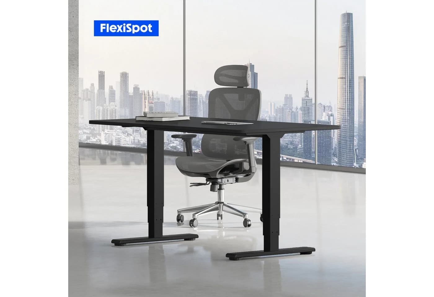 FLEXISPOT EC5 LITE Elektrisch Höhenverstellbarer Schreibtisch Schwarz