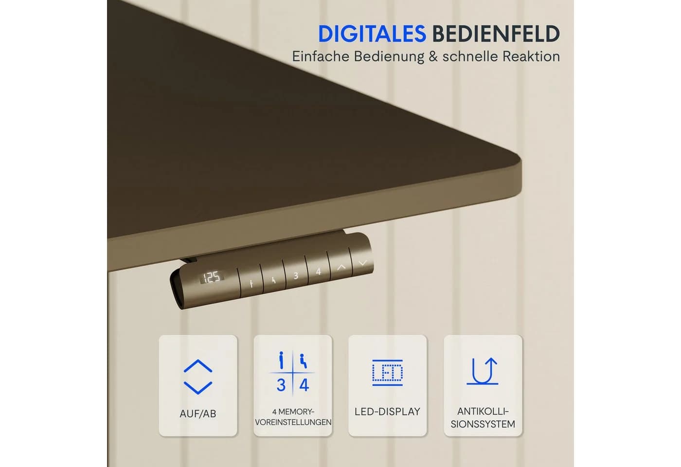 FLEXISPOT EC5 LITE Elektrisch Höhenverstellbarer Schreibtisch Schwarz - Bild 5
