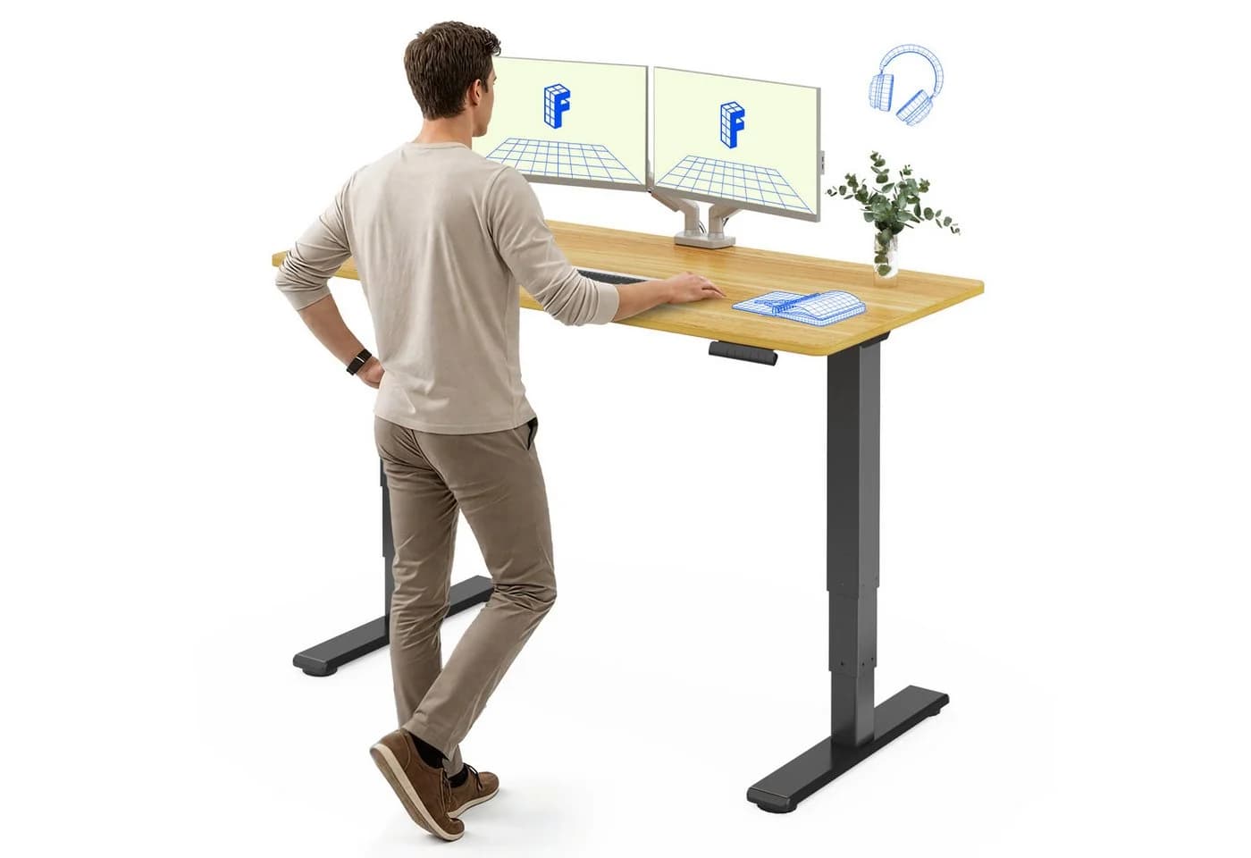 FLEXISPOT EC5 LITE Höhenverstellbarer Schreibtisch Dualmotor - Bild 2