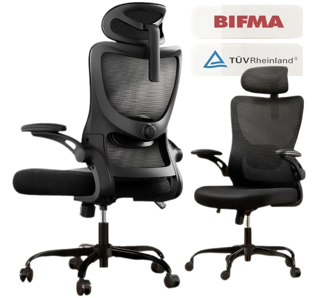 Marsail Bürostuhl Ergonomisch Mesh Armlehnen 3D-verstellbar - Bild 2