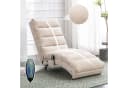 Totnz Relaxliege mit Massagefunktion, Leinenbezug, ergonomische Rückenlehne 140° Bild 2