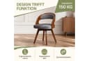 Totnz Esszimmerstuhl 2er Set Drehbar 360° Leinen Buchenholz Braun Grau Bild 4