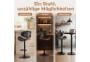 Totnz Barhocker 2er-Set Schwarz PU-Leder höhenverstellbar Bild 1
