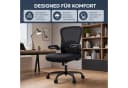 Marsail Bürostuhl Ergonomisch Schwarz Mesh mit verstellbarer Lendenwirbelstütze Bild 1