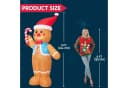 JOYIN Aufblasbarer Lebkuchenmann XXL 240cm mit LED-Beleuchtung Bild 4