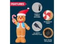 JOYIN Aufblasbarer Lebkuchenmann XXL 240cm mit LED-Beleuchtung Bild 5