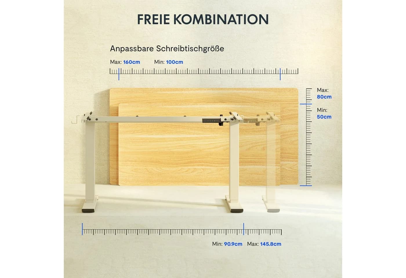 FLEXISPOT Elektrisches Schreibtischgestell Höhenverstellbar - Bild 3