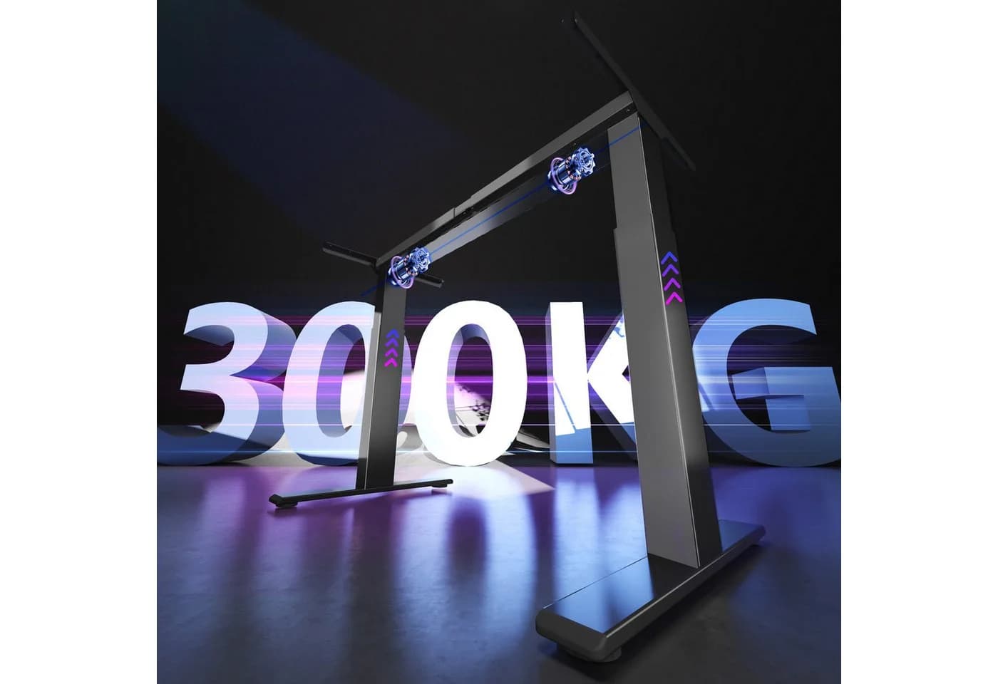 FLEXISPOT Schreibtisch E300-BIG MAX Höhenverstellbarer Schreibtisch Schwarz