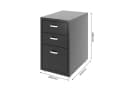 FlexiSpot Rollcontainer 3-Schubladen Schwarz Bild 1