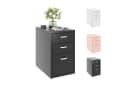 FlexiSpot Rollcontainer 3-Schubladen Schwarz Bild 2