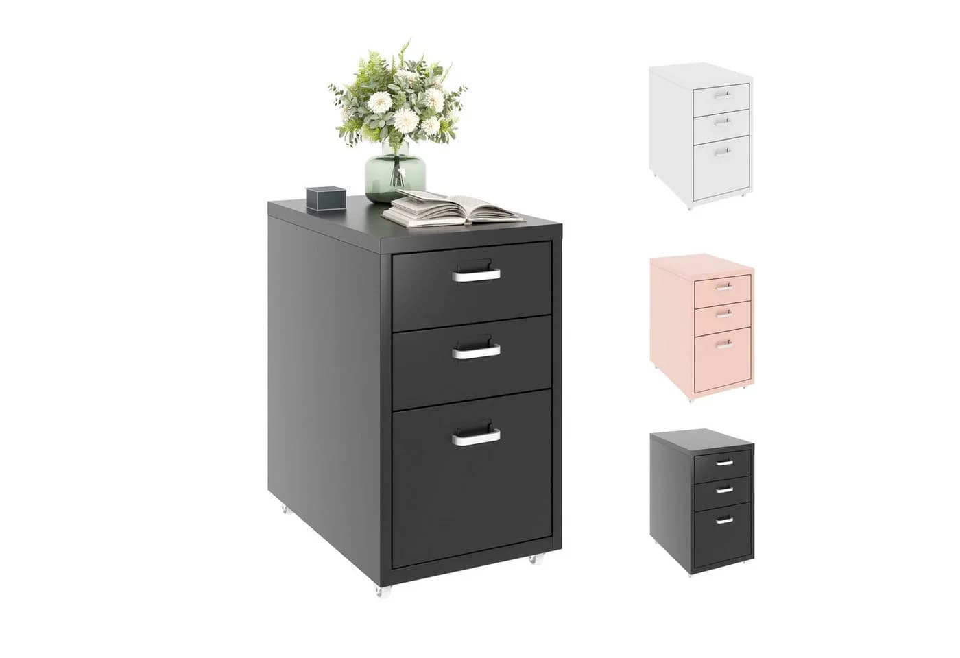 FlexiSpot Rollcontainer 3-Schubladen Schwarz - Bild 2