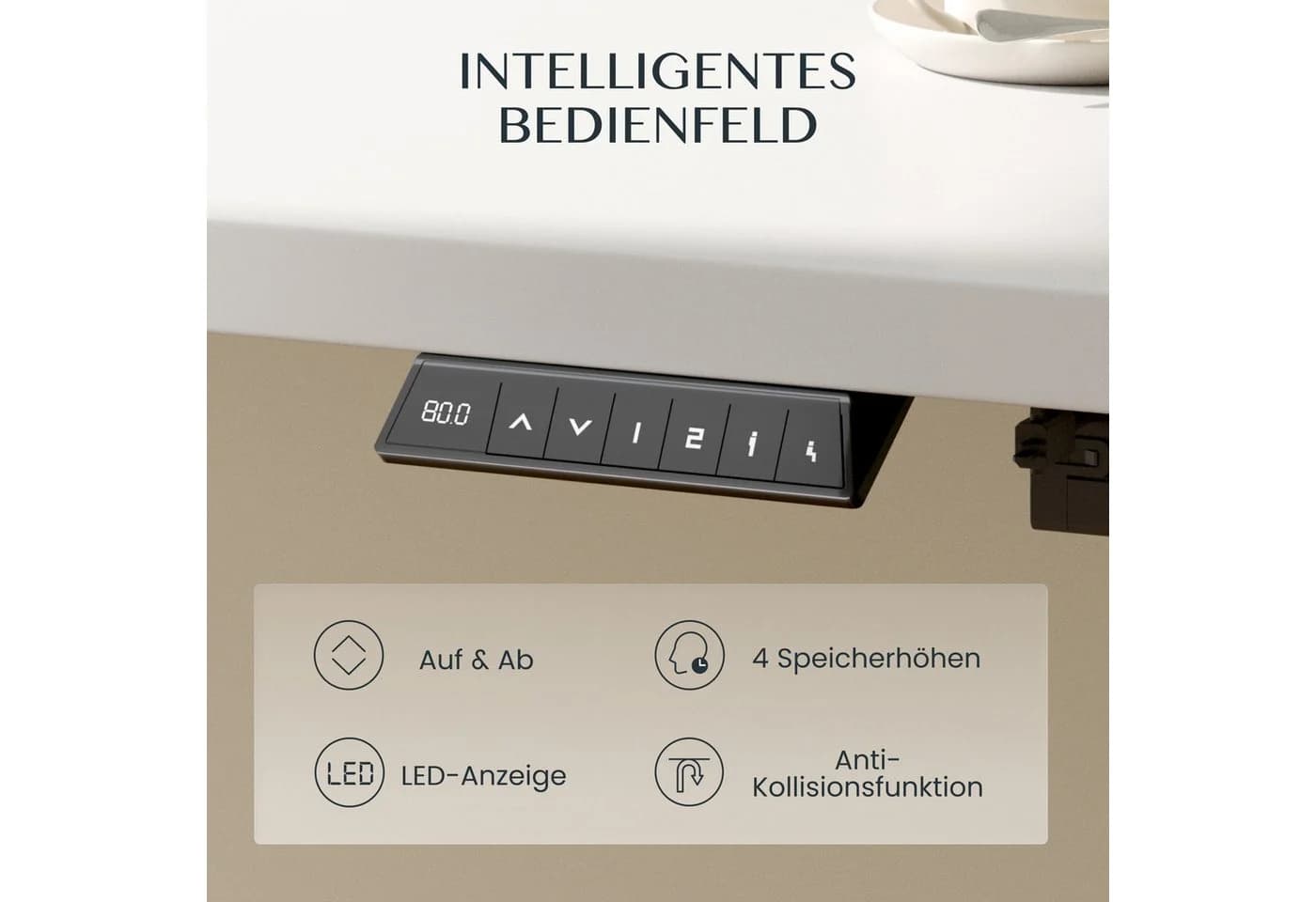 FLEXISPOT CylineX Höhenverstellbarer Schreibtisch Weiß - Bild 3