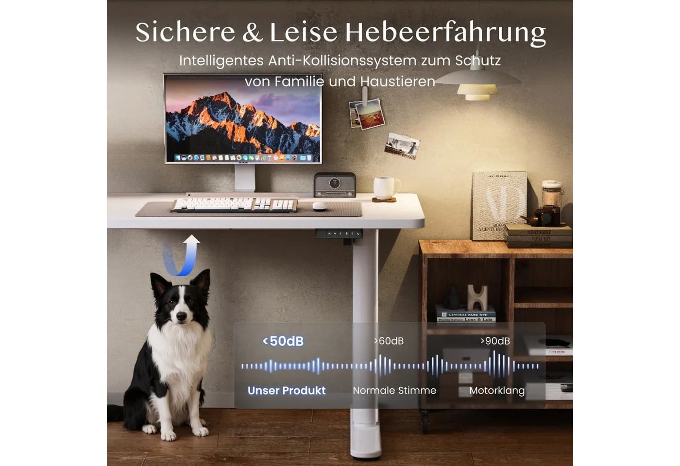 FLEXISPOT CylineX Höhenverstellbarer Schreibtisch Weiß - Bild 5