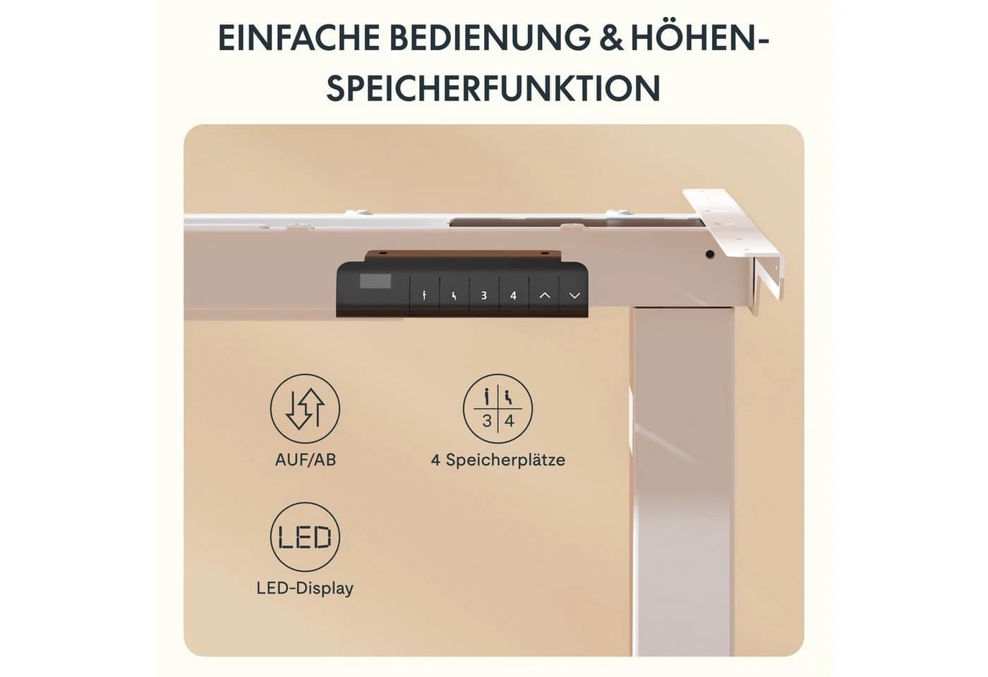FLEXISPOT Schreibtisch Basic Plus höhenverstellbar Bambus - Bild 4