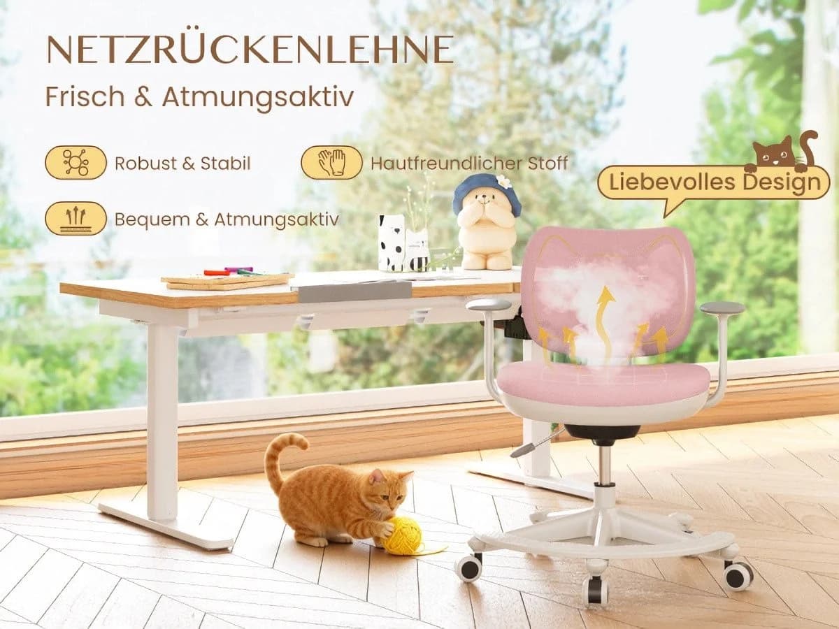 FLEXISPOT Kinderschreibtisch Höhenverstellbar mit Neigbarer Tischplatte - Bild 3