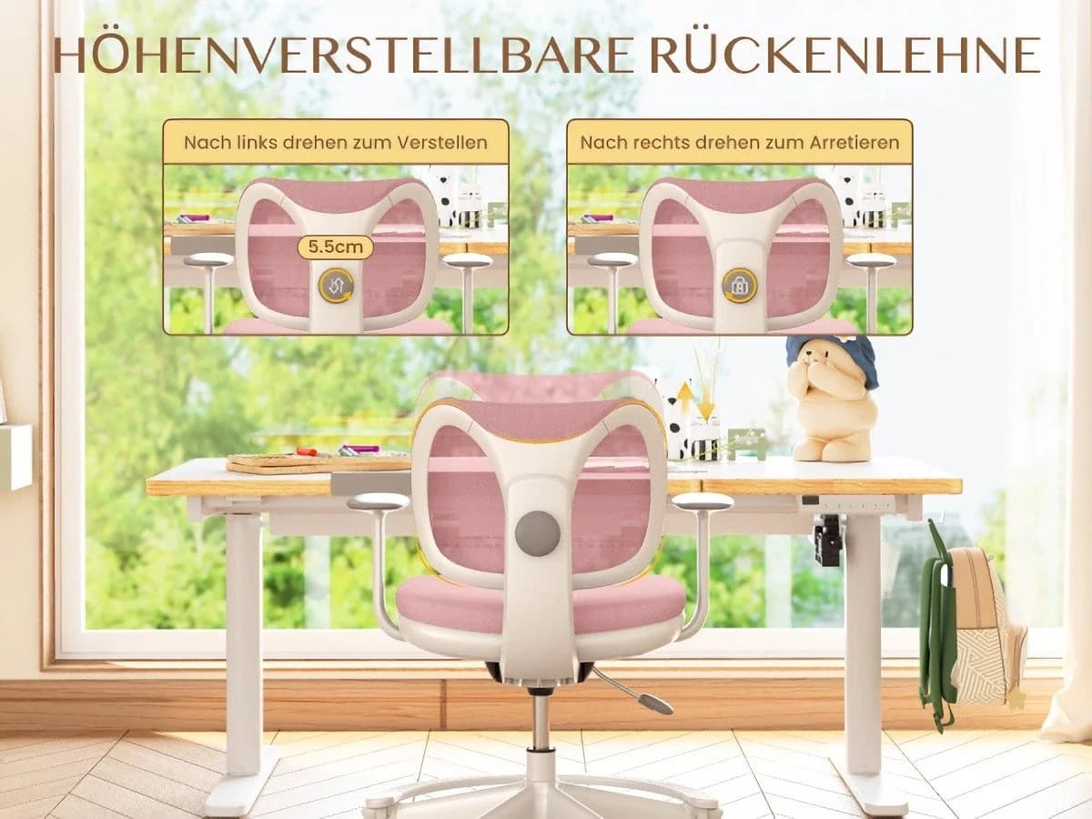 FLEXISPOT Kinderschreibtisch Höhenverstellbar mit Neigbarer Tischplatte - Bild 4