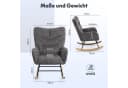 FLEXISPOT Schaukelstuhl mit Hoher Rückenlehne & Fußstütze, Relaxsessel, Schaukelsessel Bild 1