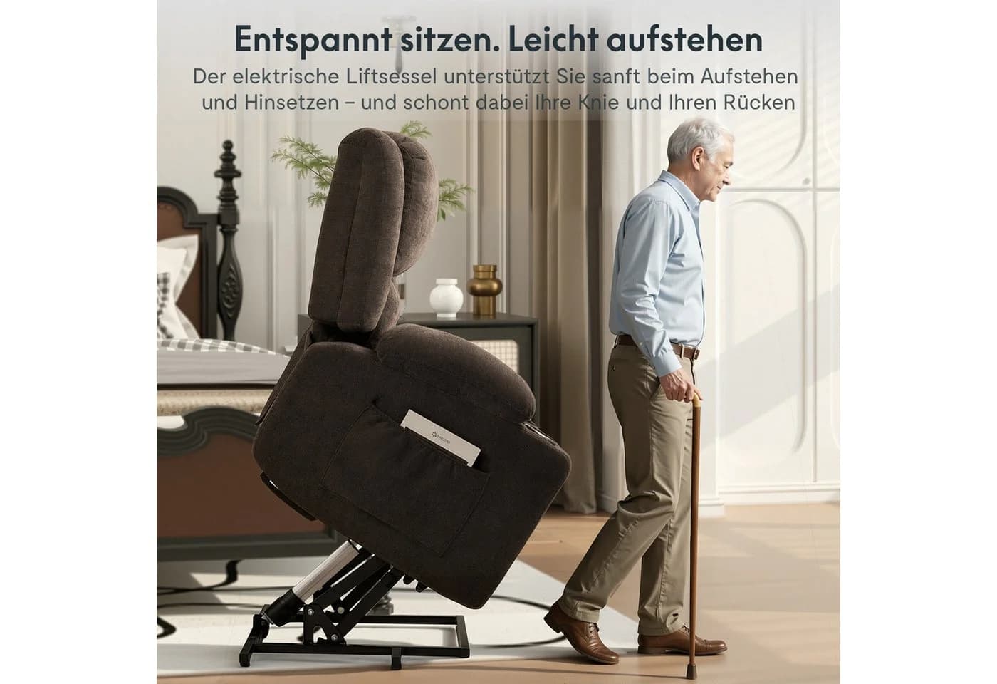 FLEXISPOT Relaxsessel Elektrisch mit Massage & Heizfunktion Grau