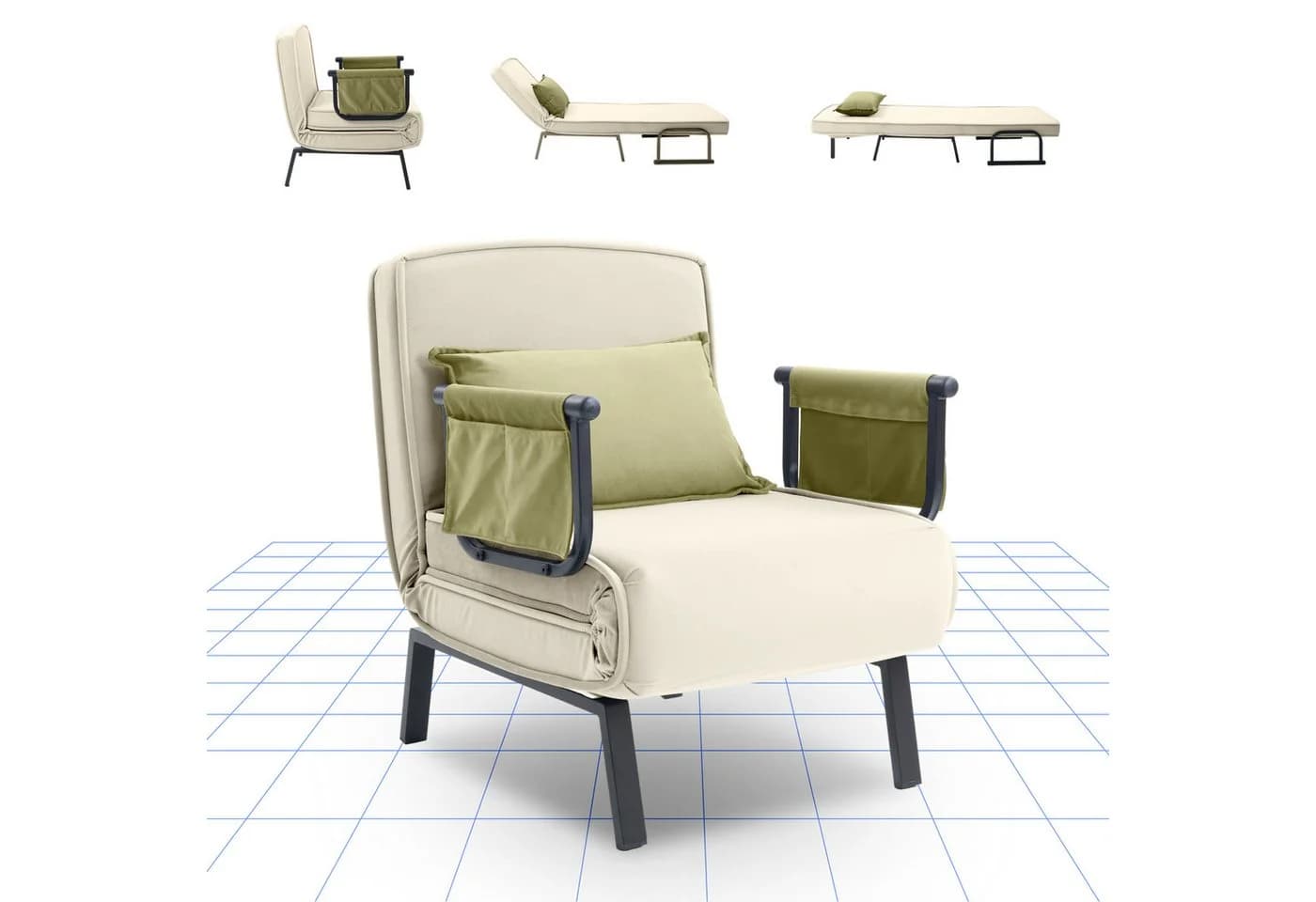 FLEXISPOT Loungesessel 3-in-1 Schlafsessel mit Bettfunktion - Bild 2