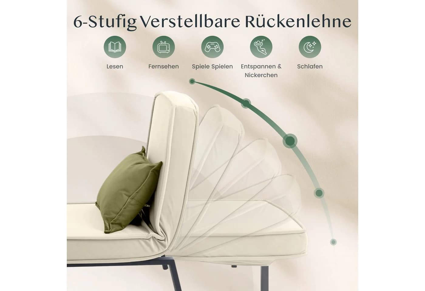 FLEXISPOT Loungesessel 3-in-1 Schlafsessel mit Bettfunktion - Bild 4