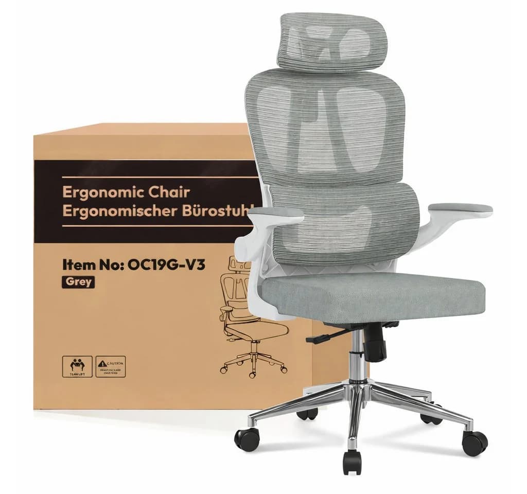 FLEXISPOT Bürostuhl Ergonomisch mit 2D-Kopfstütze & Lendenstütze - Bild 2
