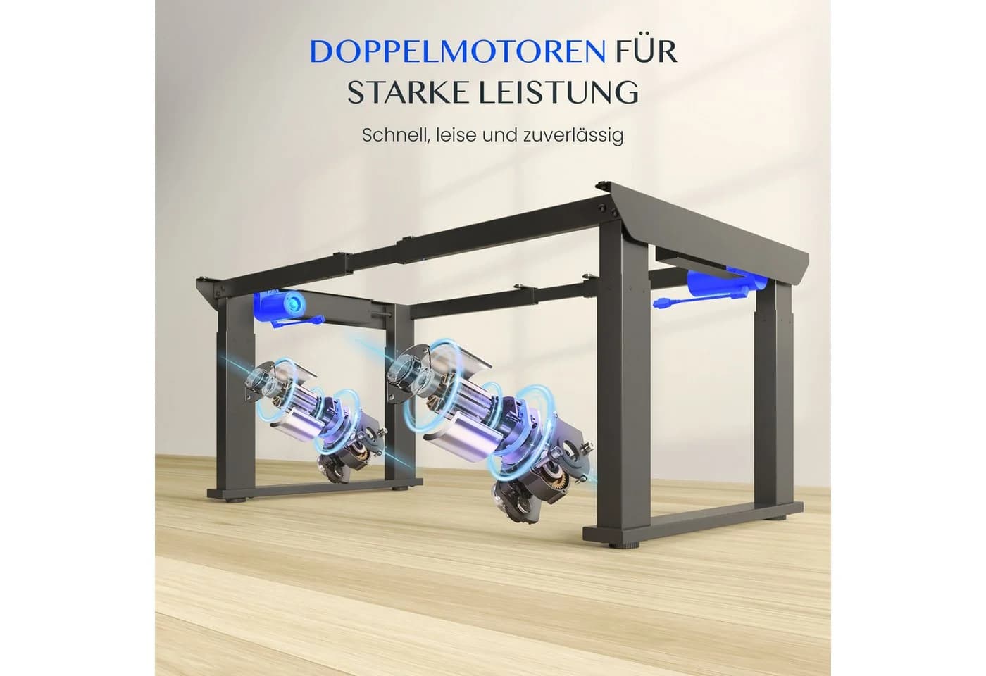 FLEXISPOT Schreibtisch Elektrisch Höhenverstellbar Schwarz 160x80 cm - Bild 5