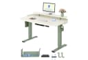 FLEXISPOT Schreibtisch elektrisch höhenverstellbar Minzgrün mit Monitorablage Bild 2