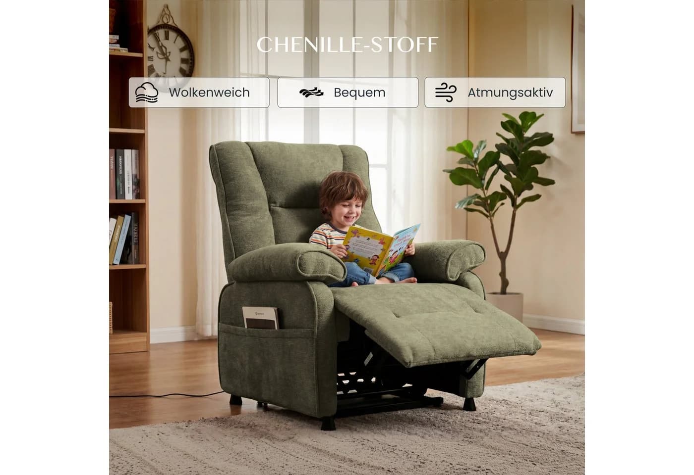 FLEXISPOT Elektrischer Relaxsessel Grün mit Liegefunktion - Bild 5