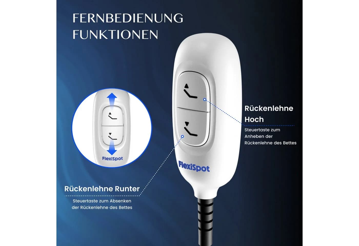 FLEXISPOT Elektrischer Lattenrost 90x200 0-60° Verstellbar - Bild 4