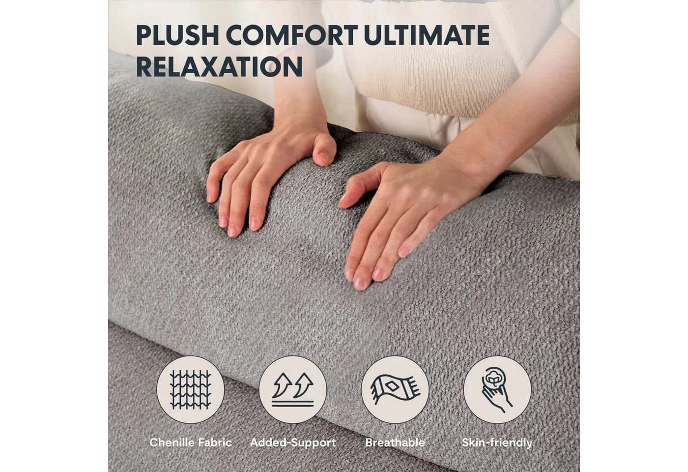 FLEXISPOT Elektrischer Relaxsessel Mochi Grau Chenille Zero-Wall - Bild 4