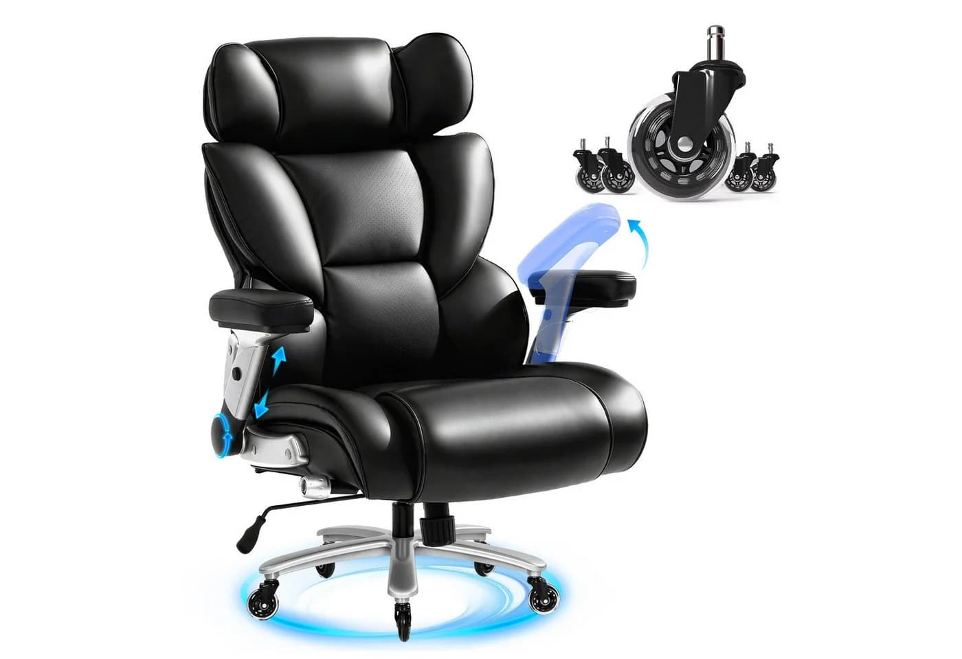 FLEXISPOT Premium Big Max Bürostuhl 300 kg Schwarz - Bild 2