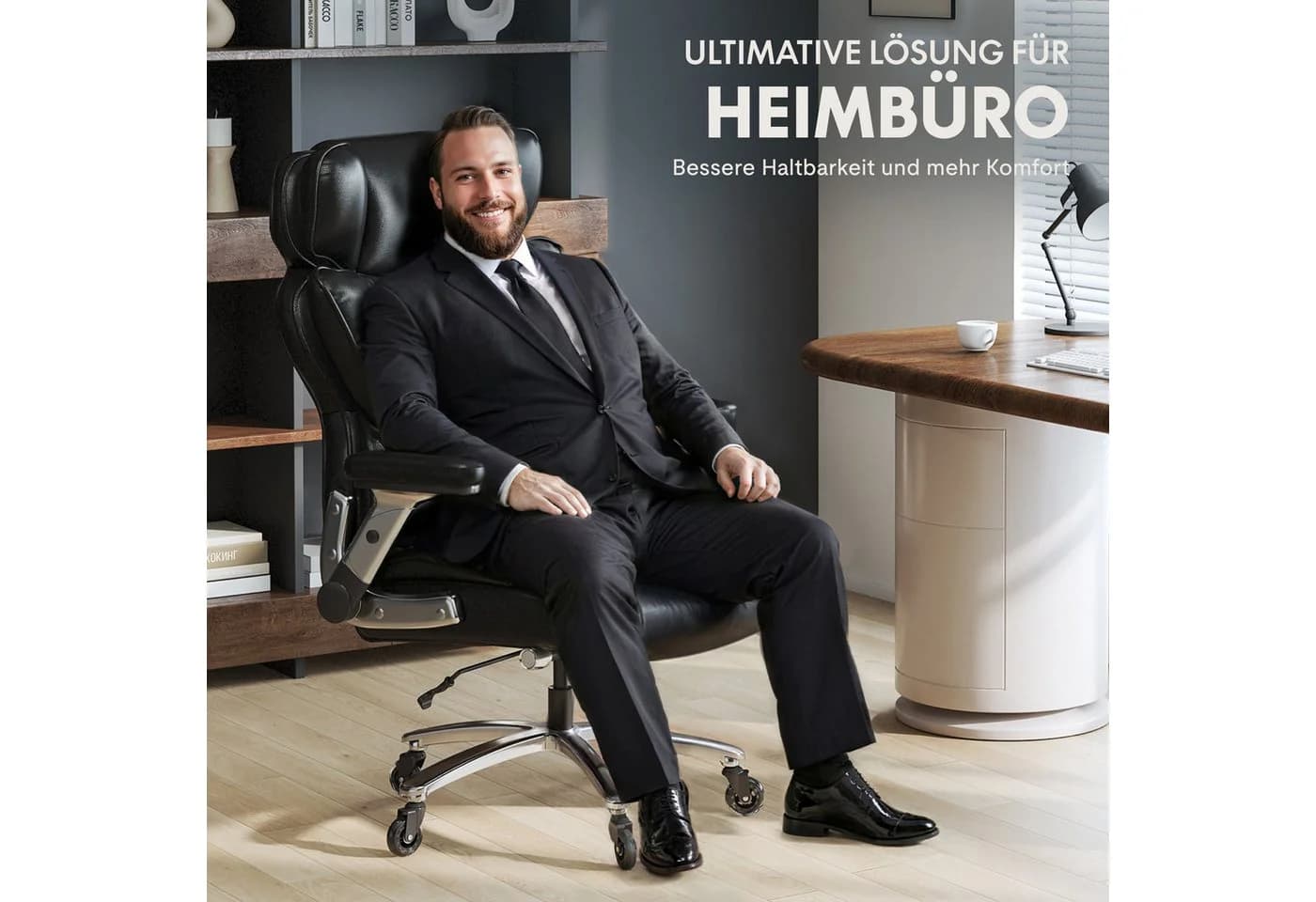 FLEXISPOT Premium Big Max Bürostuhl 300 kg Schwarz - Bild 3