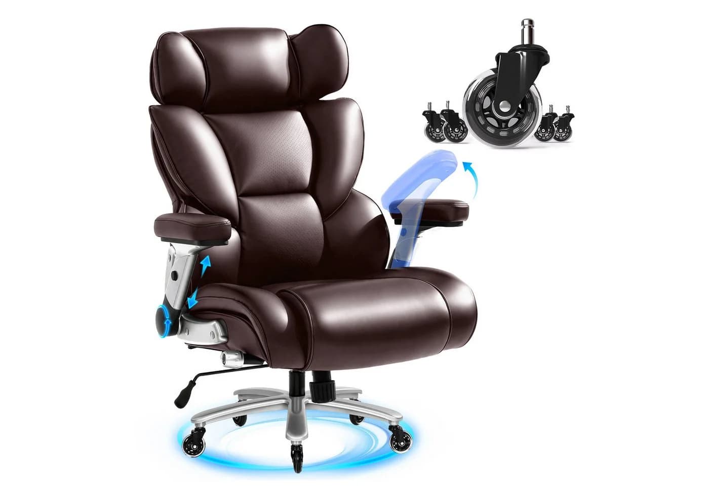 FLEXISPOT Premium Big Max Bürostuhl 300 kg Braun Ergonomisch - Bild 2
