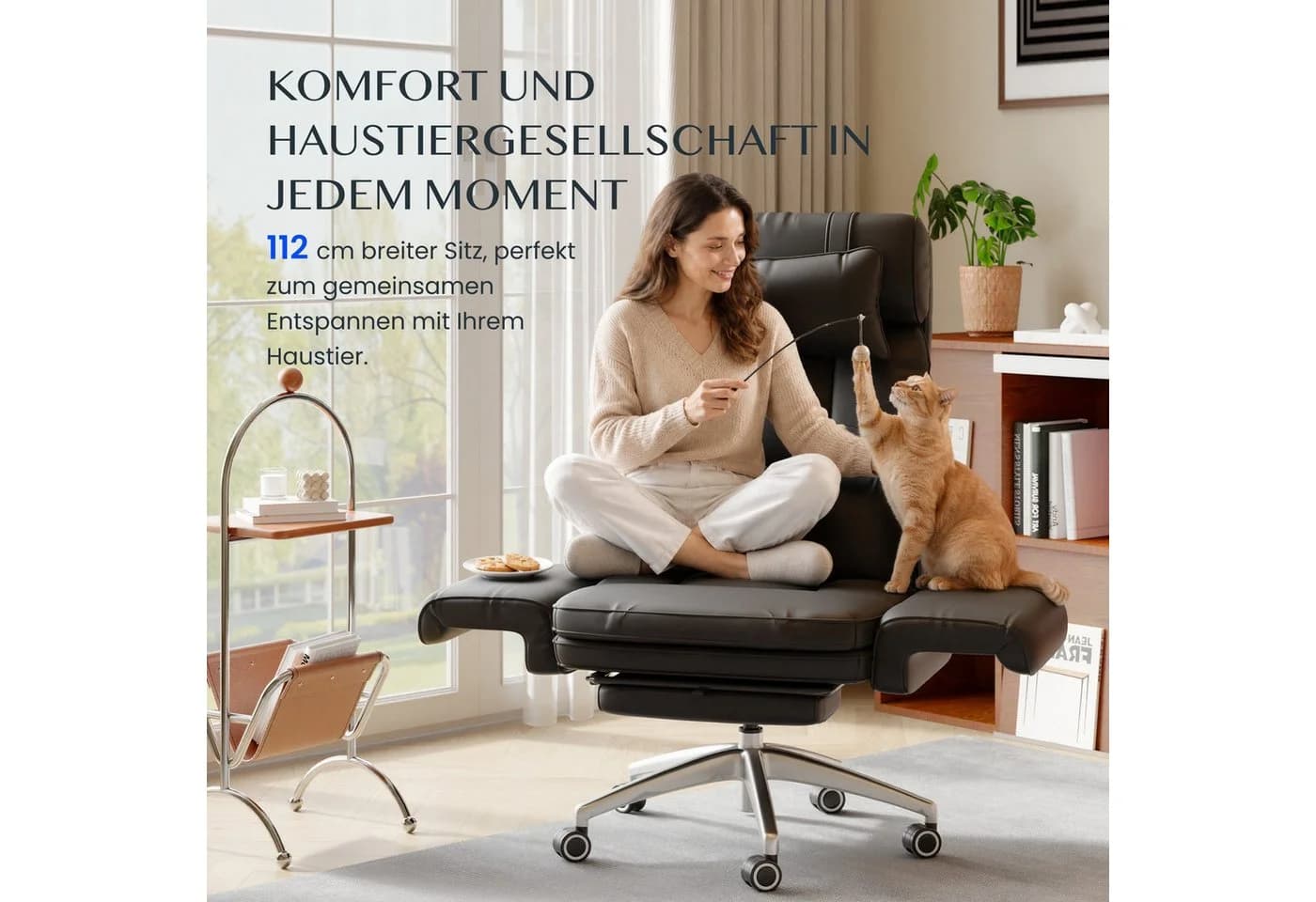FLEXISPOT Bürostuhl mit klappbaren Armlehnen und Fußstütze - Bild 4