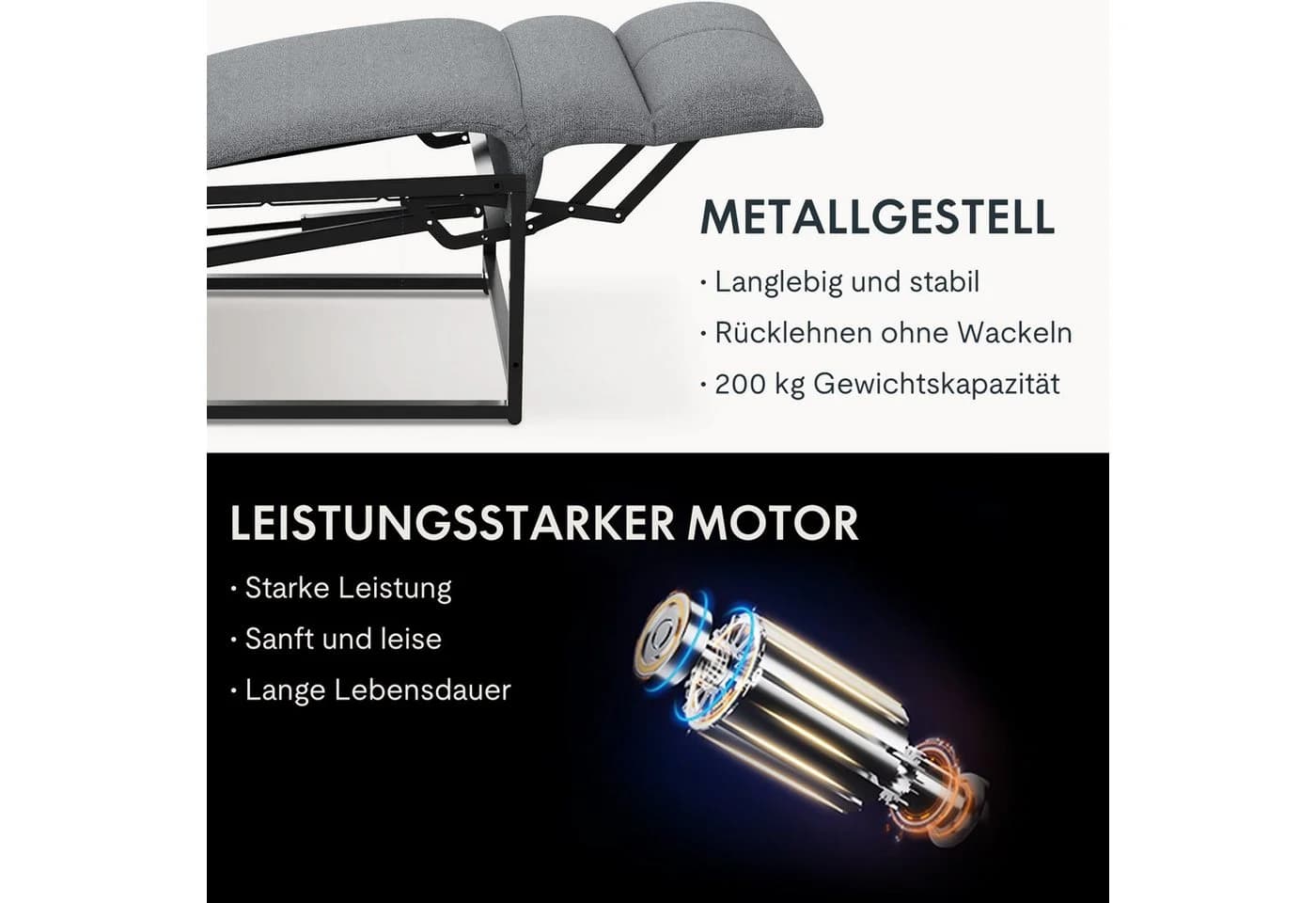 FLEXISPOT Elektrischer Sessel Grau Ergonomischer Fernsehsessel mit Verstellung - Bild 5