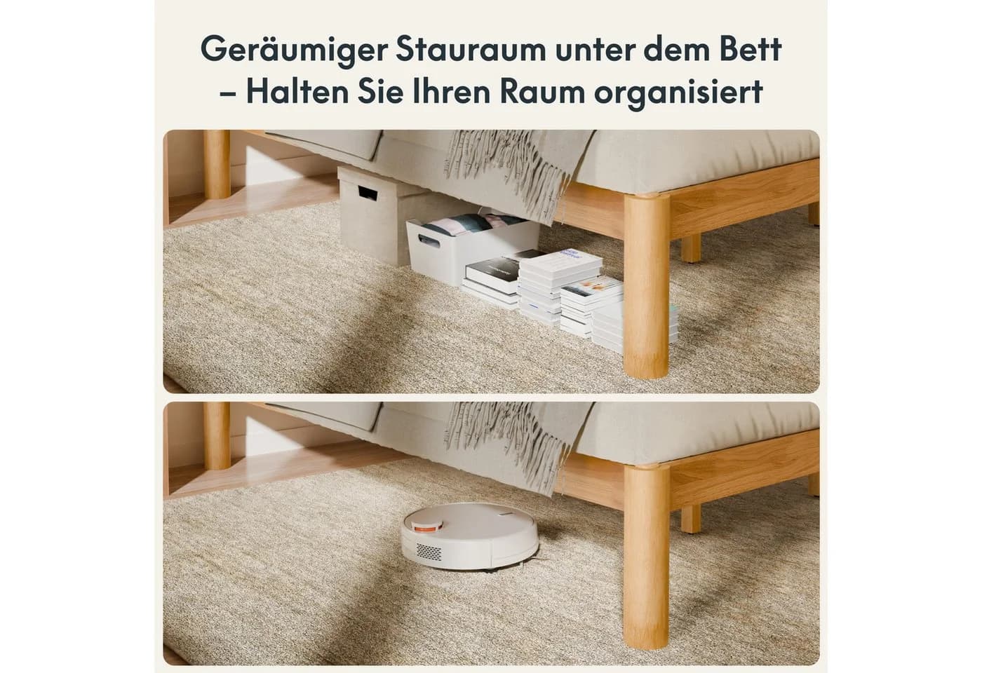 FLEXISPOT Hako G2 Futonbett Massivholz Gummibaumholz Beige JAPANDI - Bild 4