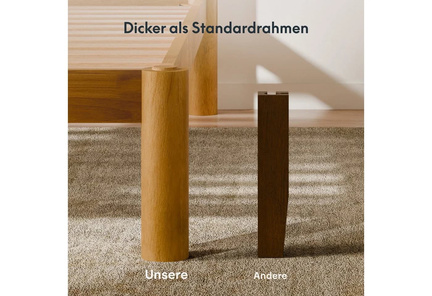 FLEXISPOT Hako G2 Futonbett Massivholz Gummibaumholz Beige JAPANDI - Bild 5