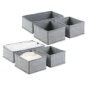 mDesign Aufbewahrungsbox 6er Set Grau Kunstfaser Organizer Bild 2