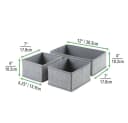 mDesign Aufbewahrungsbox 6er Set Grau Kunstfaser Organizer Bild 5