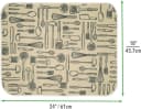 mDesign Abtropfmatte 2er Set Mikrofaser XL Elfenbein Bild 1