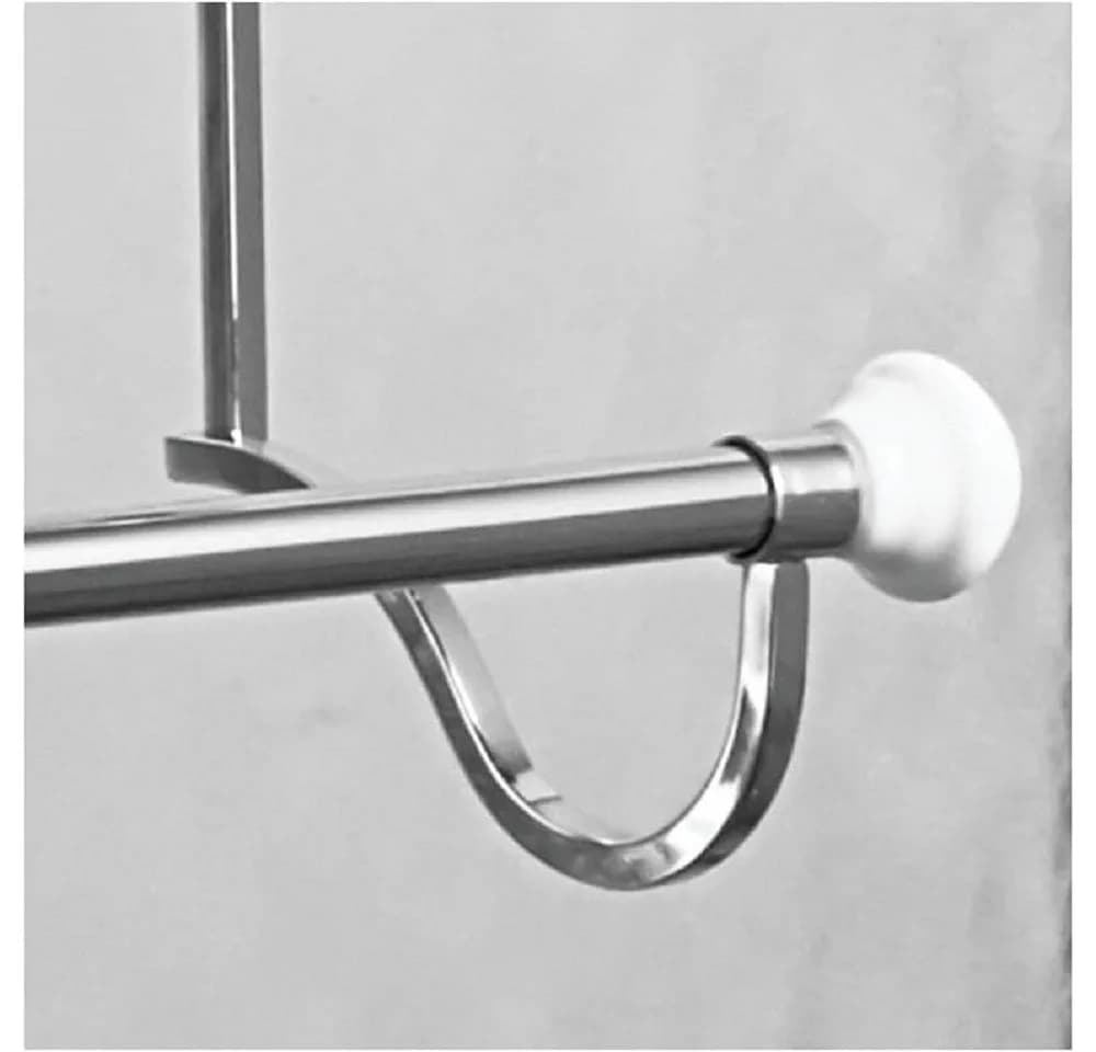 mDesign Tür Handtuchhalter Ohne Bohren 4 Stangen Chrom - Bild 5