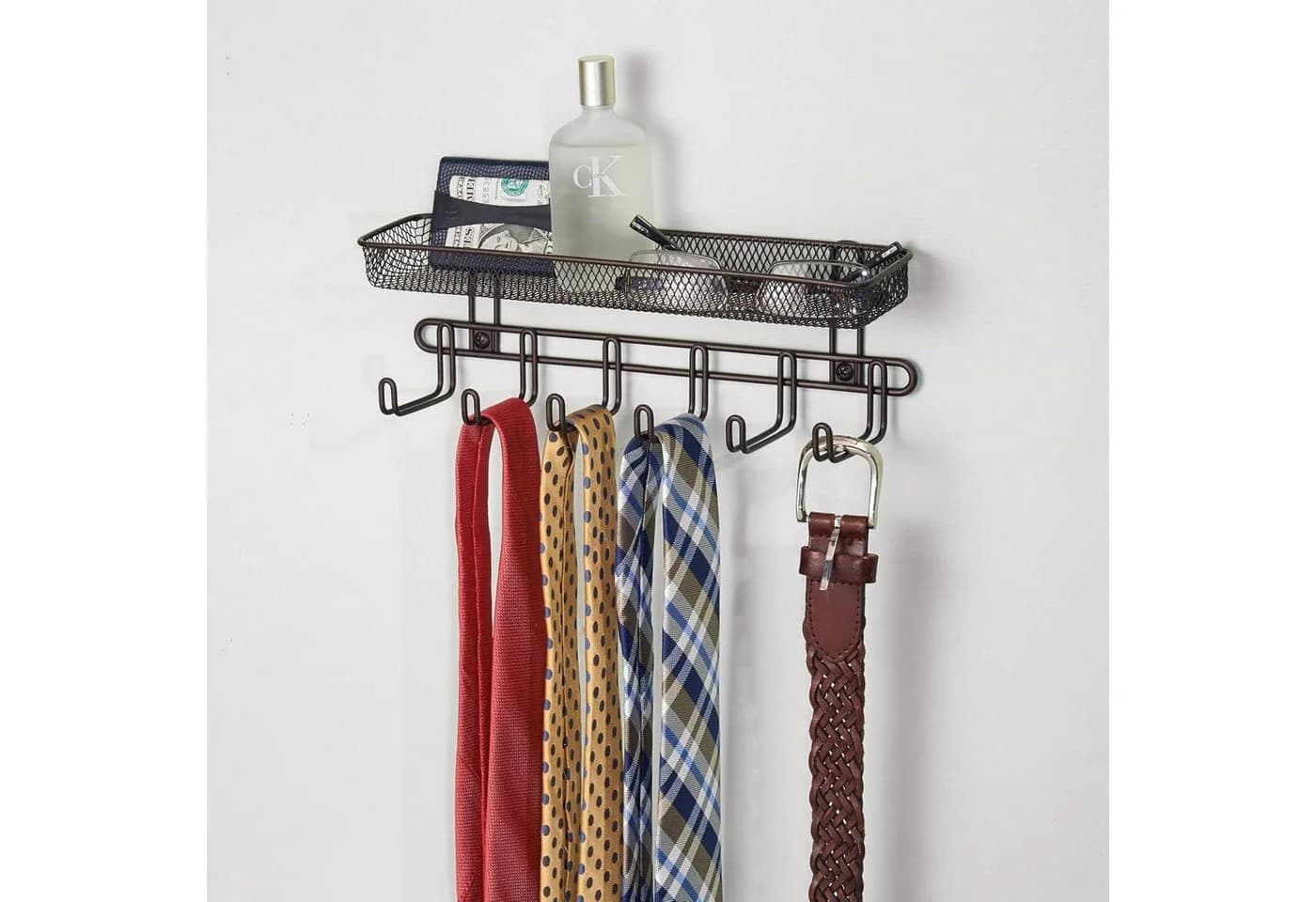 mDesign Schmuckhalter Wand Organizer Bronze Metall - Bild 5
