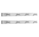 mDesign Wandgarderobe Hakenleiste 2er-Set Holz Weiß Bild 2