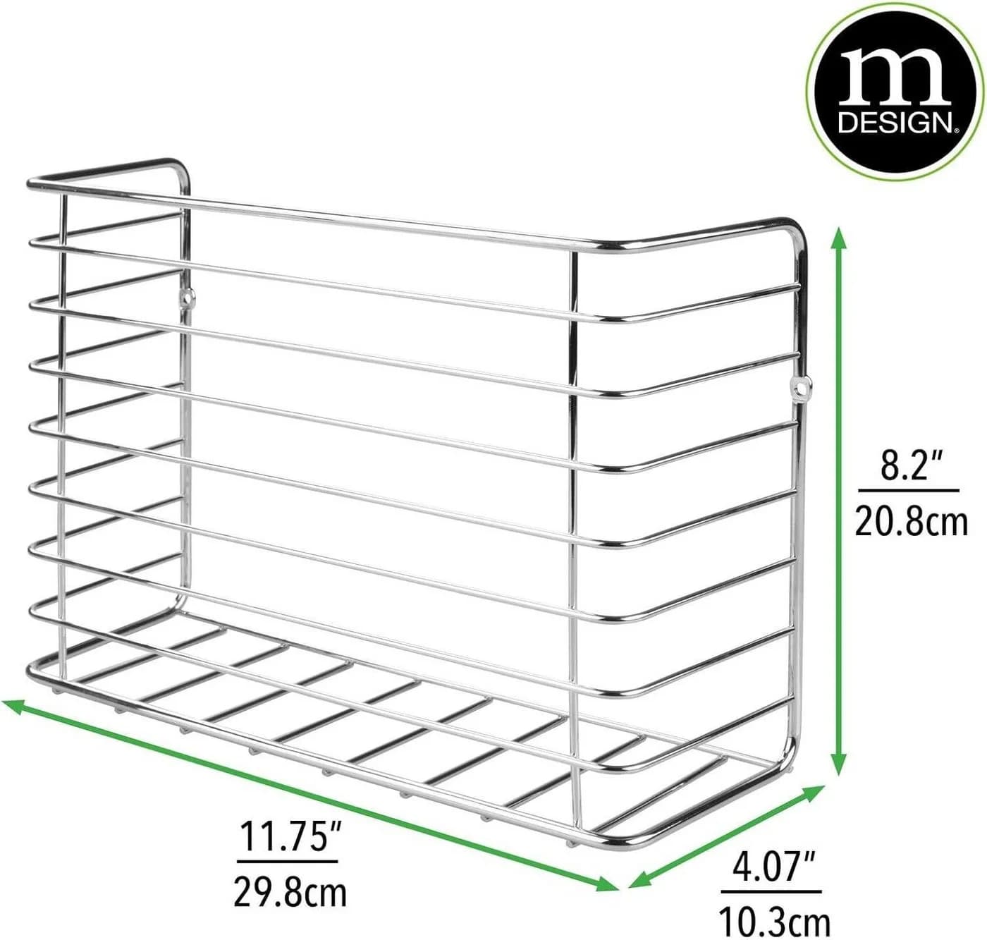 mDesign Hängekorb Küche Silber Verchromt Organizer