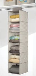mDesign Hängender Stoffschrank 2er Set 6 Fächer Grau/Beige Bild 1