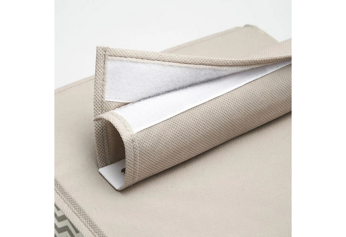mDesign Hängender Stoffschrank 2er Set 6 Fächer Grau/Beige - Bild 3