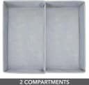 mDesign Aufbewahrungssystem 2er-Set Stoffbox grau mit 2 Fächern Bild 4