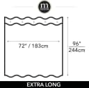 mDesign Duschvorhang XL Transparent PVC-frei 243,8 cm Bild 1