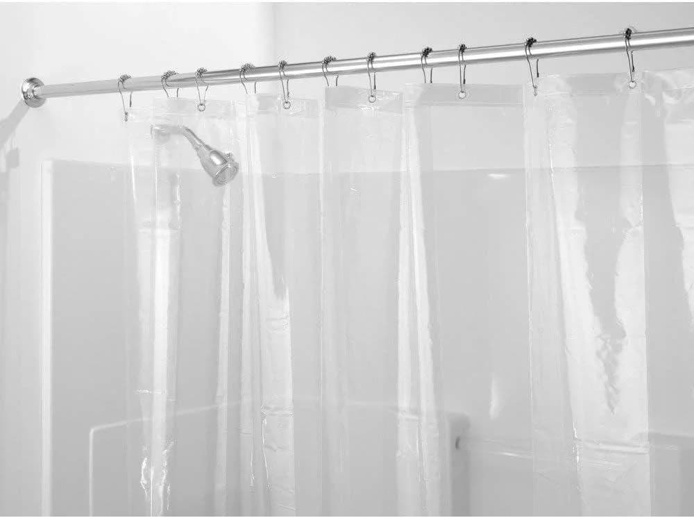 mDesign Duschvorhang XL Transparent PVC-frei 243,8 cm - Bild 3